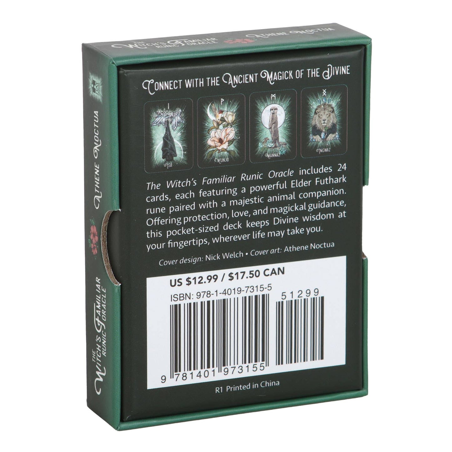 The Witch’s Familiar Runic Oracle – Orakelkort & Guidebok