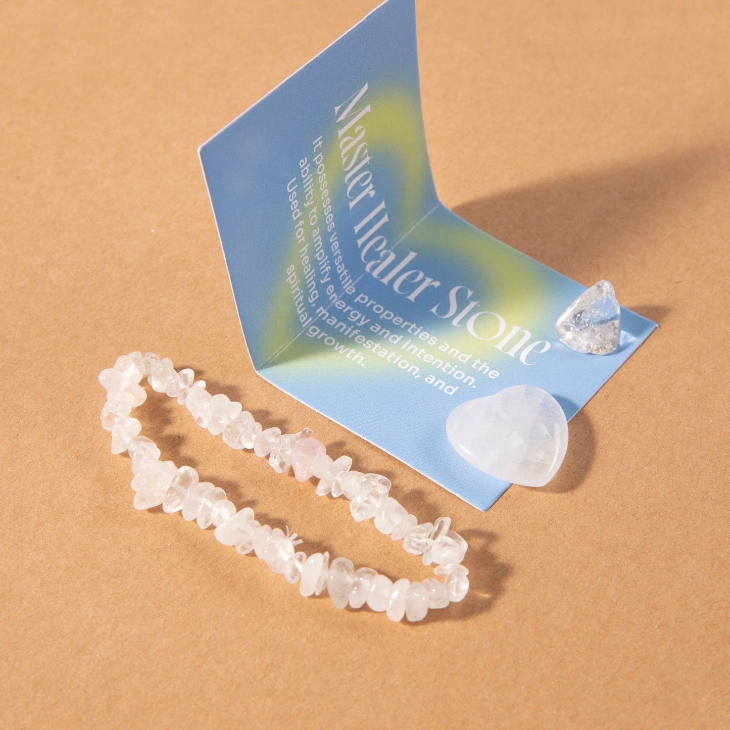 Stone Pouch Collection – Hjärtsten, Armband & Tumlad Kristall