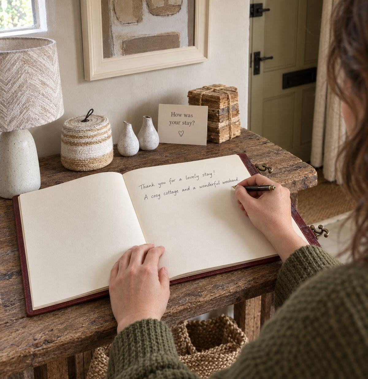 Stor läderjournal – Flower of Life
