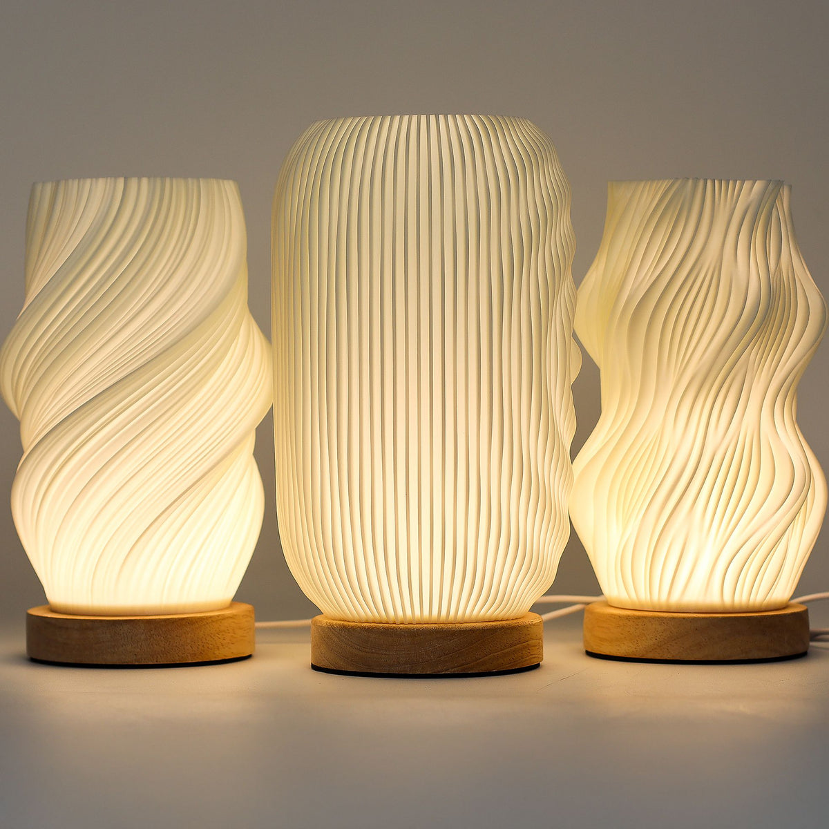 New Wave USB-C-lampa – Star Twisted, 3 ljuslägen
