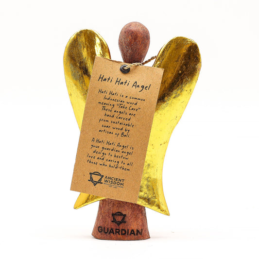 Hati-Hati-ängel i trä – Guardian, 15 cm
