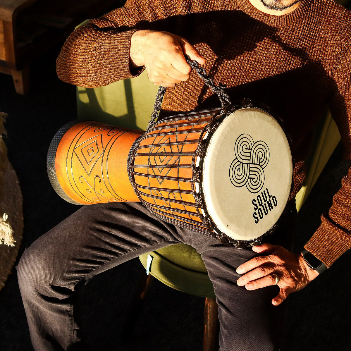 Djembe Soul Sound – djupare ton, 50 × 22 cm