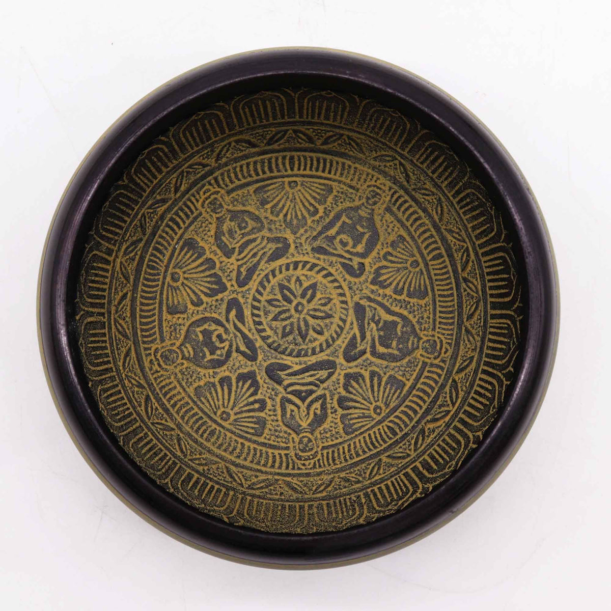 Klangskål i aluminium – Mantra Five Buddha, 16 cm