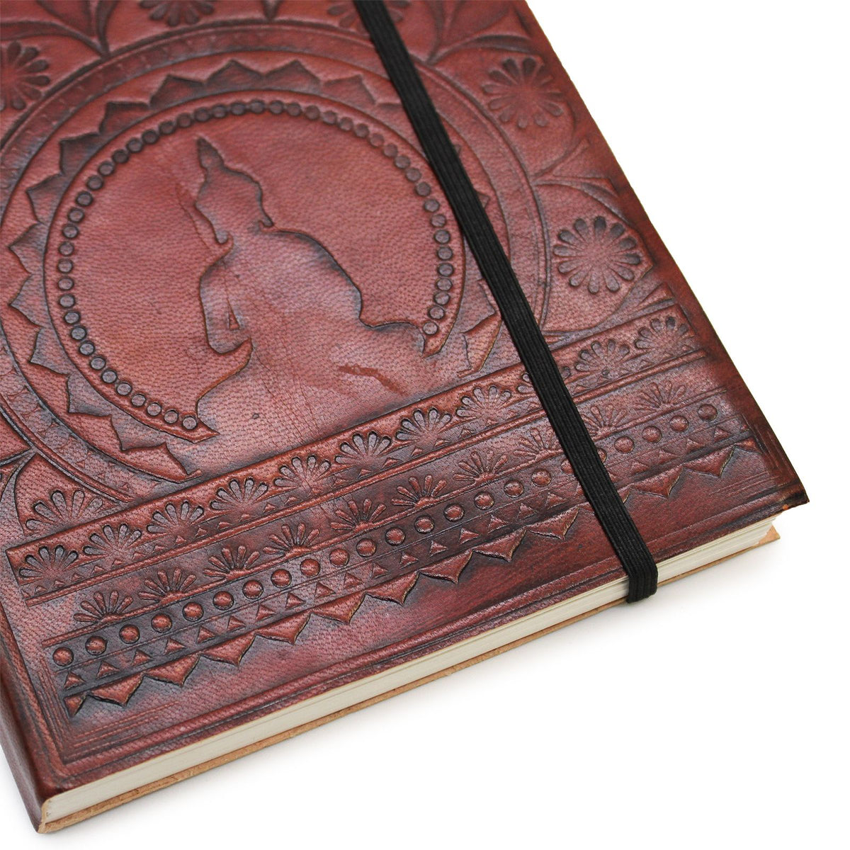 Anteckningsbok i läder – Tibetansk mandala