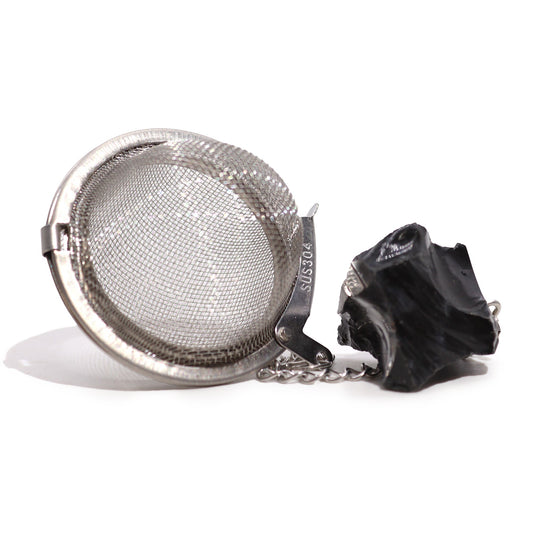 Tesil med natursten – svart obsidian