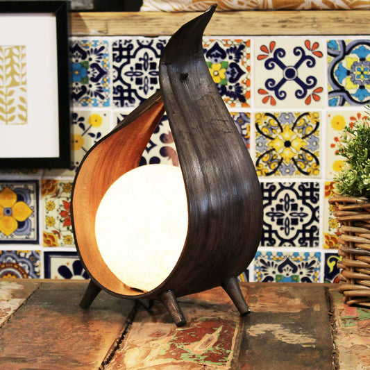 Bordslampa av kokosblad – Chocolate Wrapover Twist