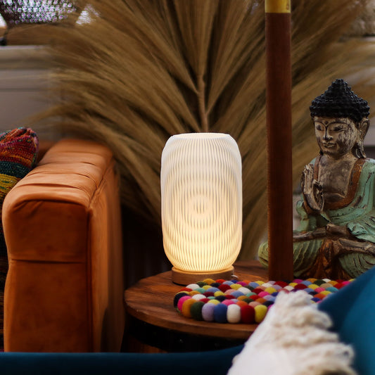 New Wave USB-lampa – Modern Twisted, 3 ljuslägen