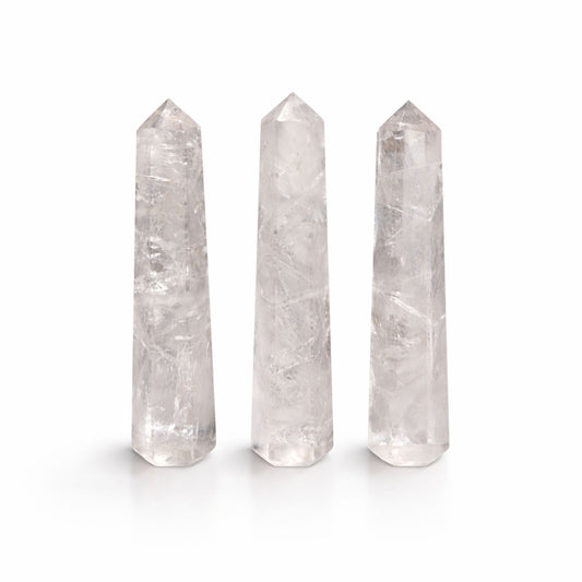 Sexsidig obelisk i bergkristall – ca 11 cm – produktbild 2