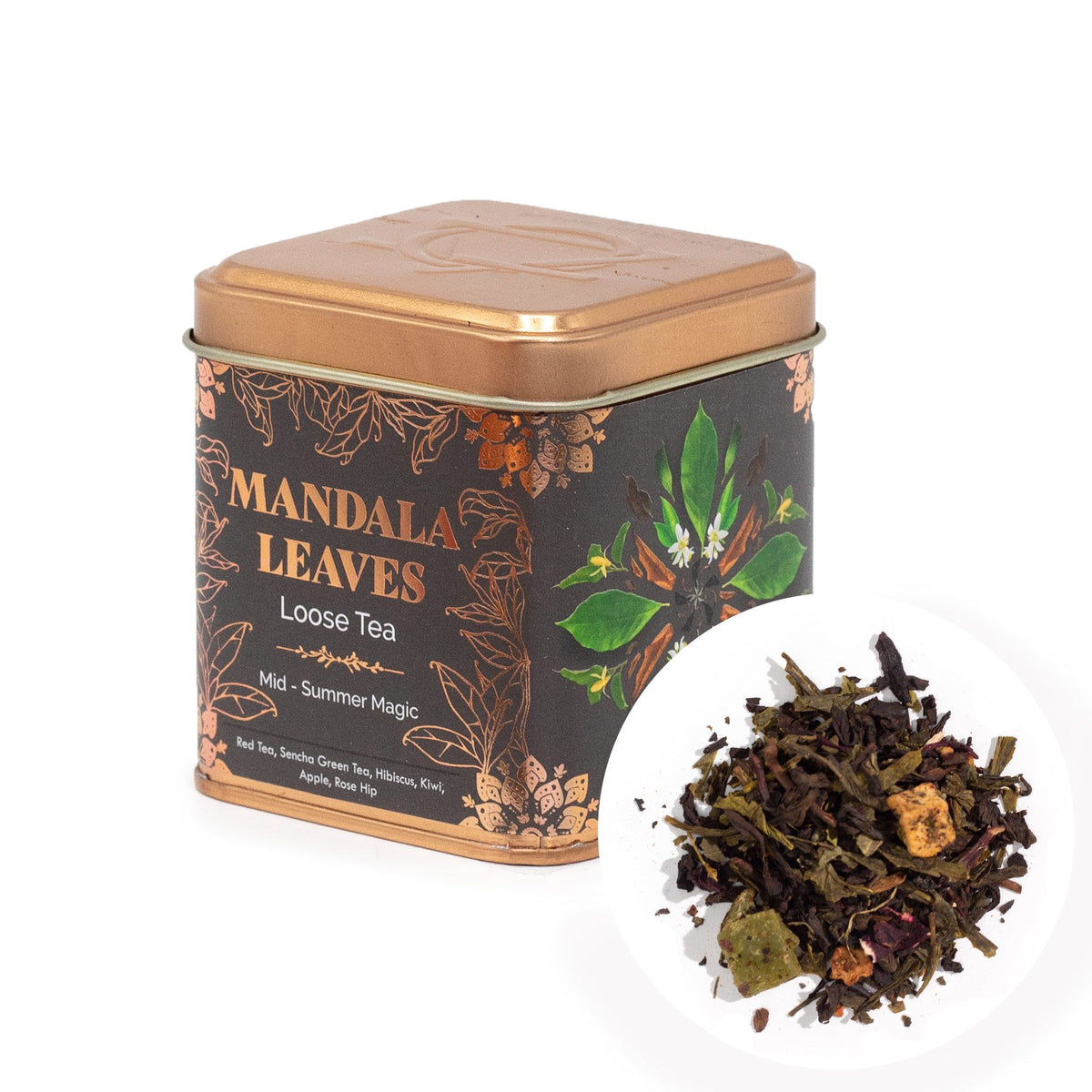 Mid-summer Magic – fruktigt grönt te i burk – 50 g