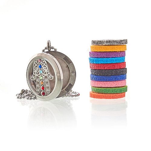 Aromaterapihalsband – Hamsa chakra, 30 mm