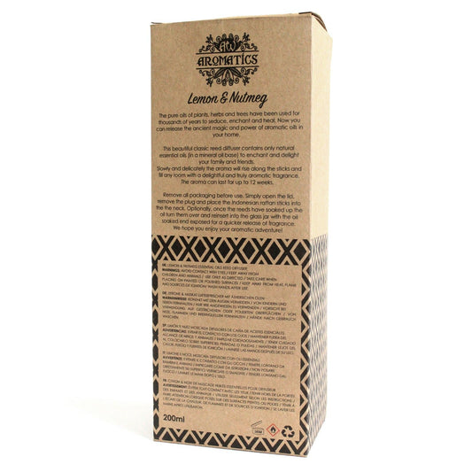 Doftpinnar med eteriska oljor – Citron & muskot, 200 ml