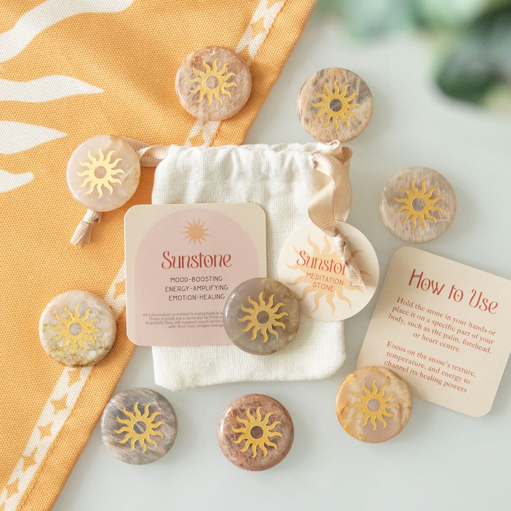 Solsten – Meditationssten med solmotiv