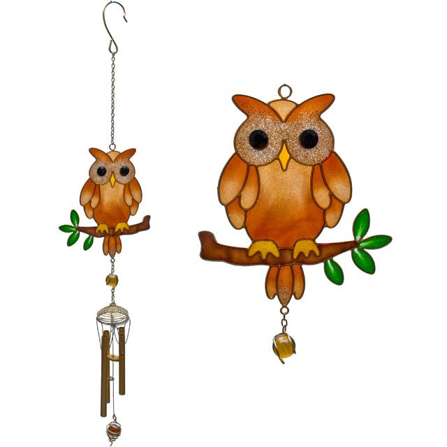 Wind chime with owl