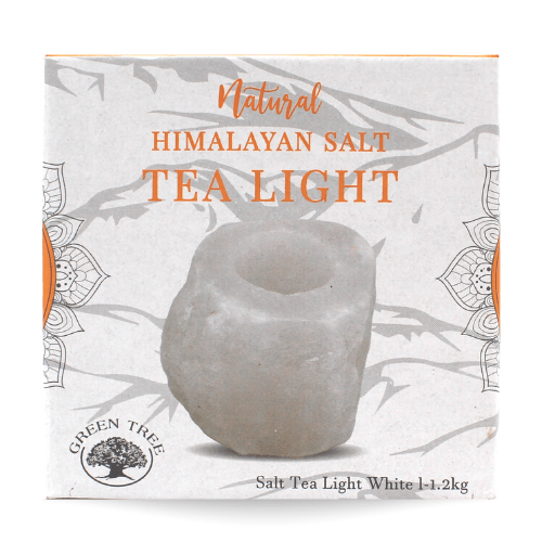 Himalayan Salt Tealight Holder White