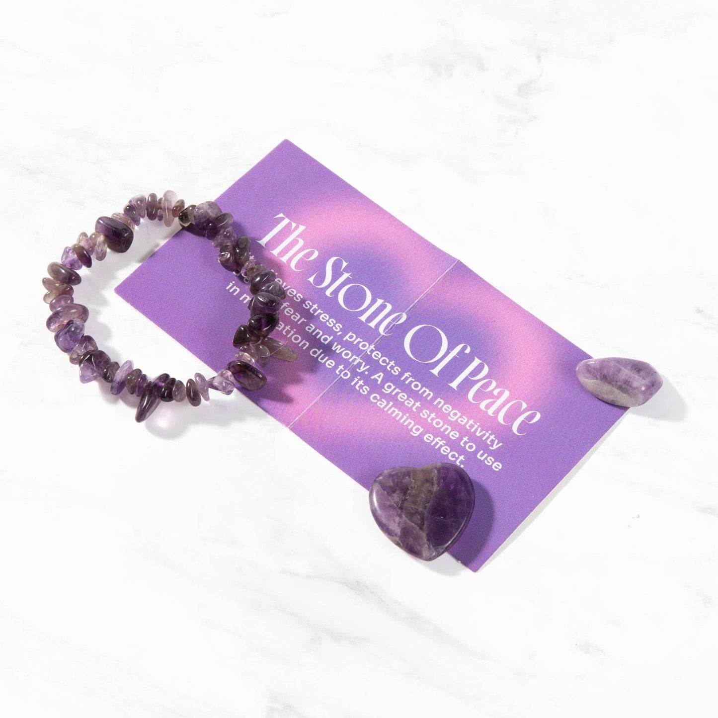 Stone Pouch Collection – Hjärtsten, Armband & Tumlad Kristall