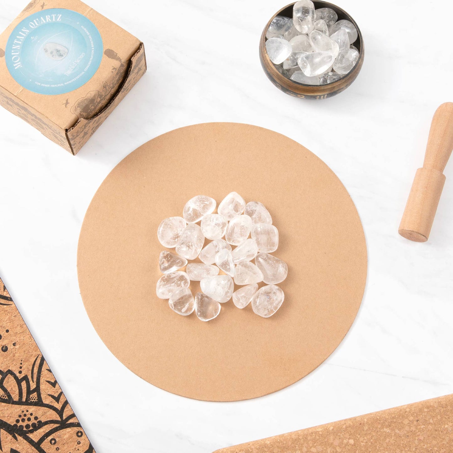 Tumlad Kristall – Ametist / Bergskristall / Rosenkvarts