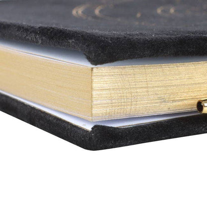 Astrologijournal med svart obsidianpenna
