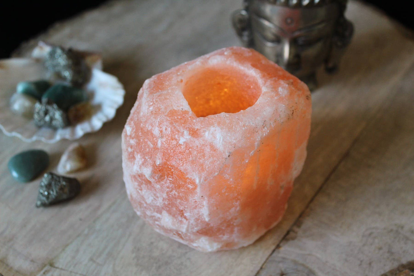 Himalaya Salt Värmeljushållare Orange