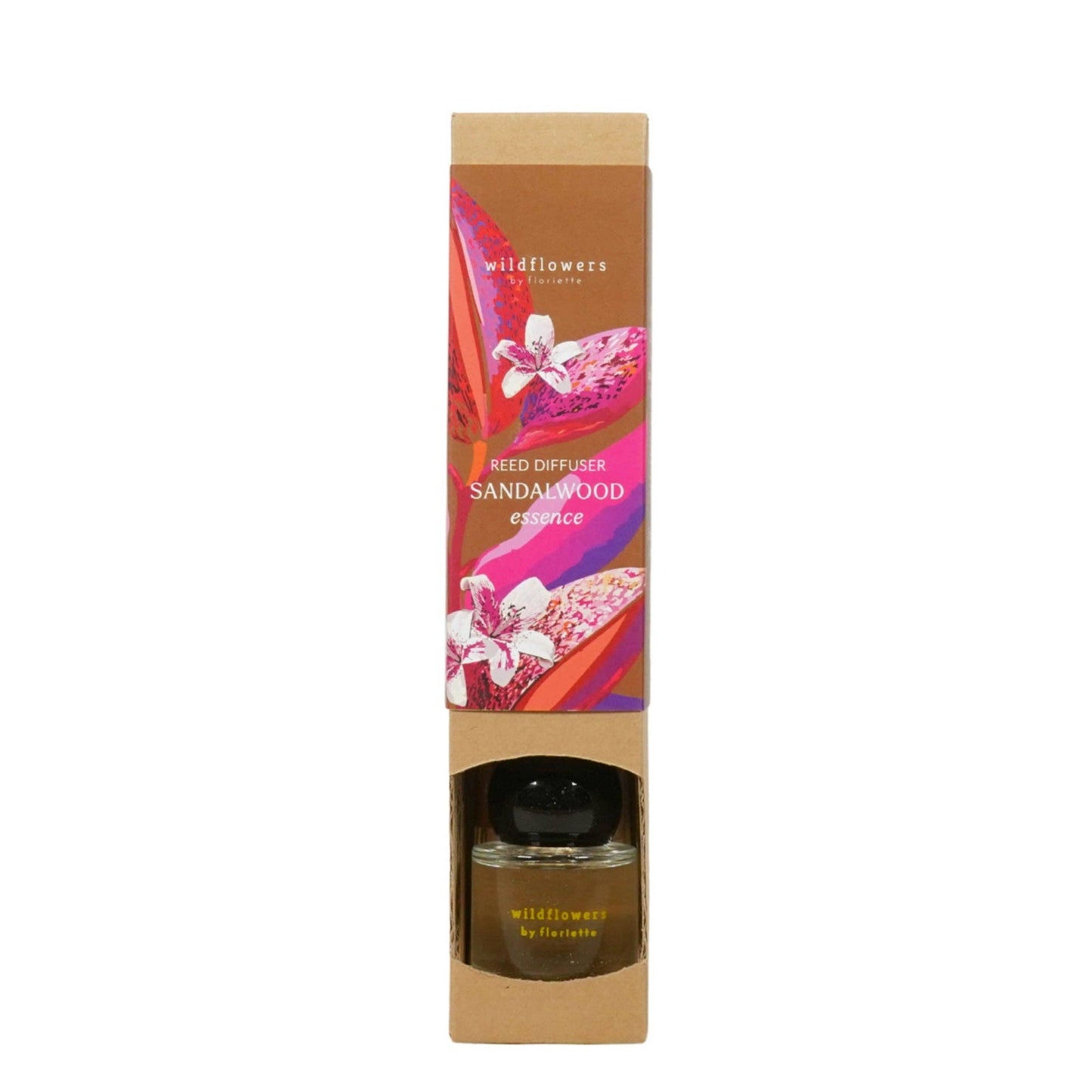 Reed Diffuser med Torkade Blommor 50ML - Sandelträ Essens