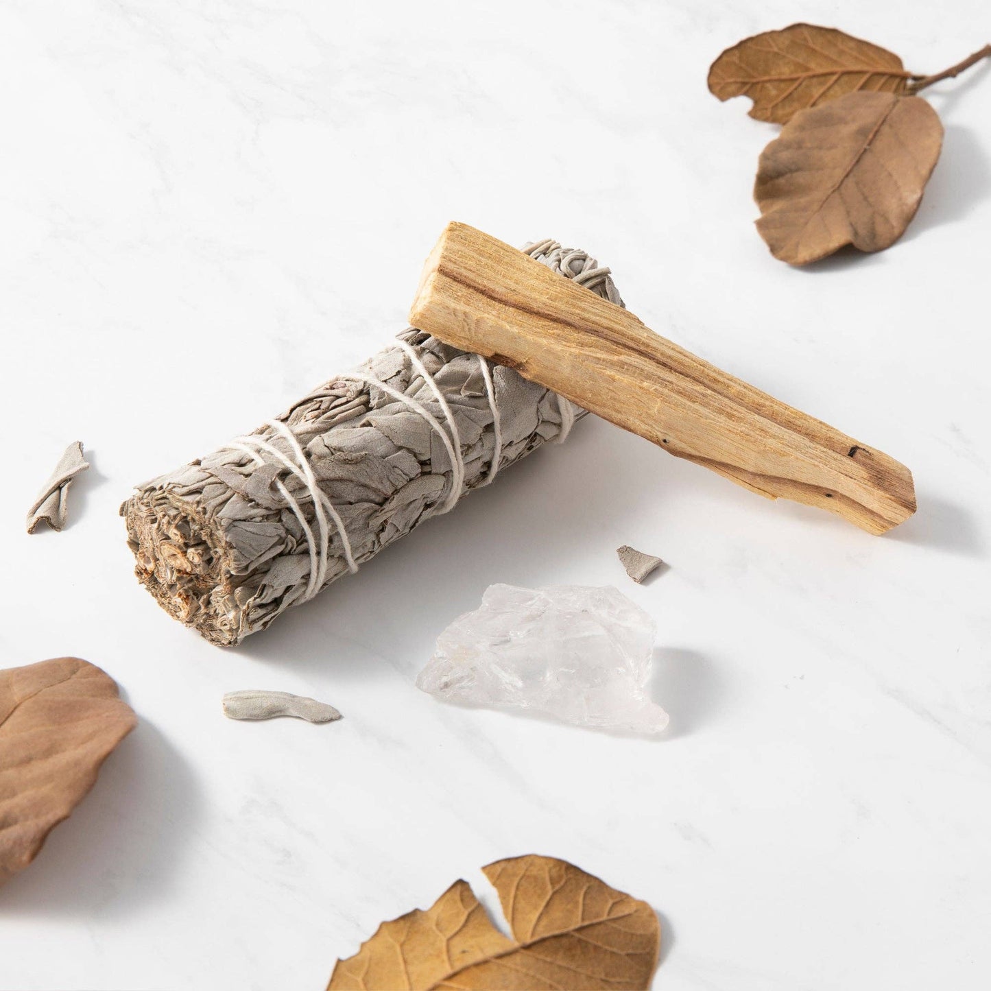 Smudge Ritual Set – Palo Santo, Salvia & Kristall