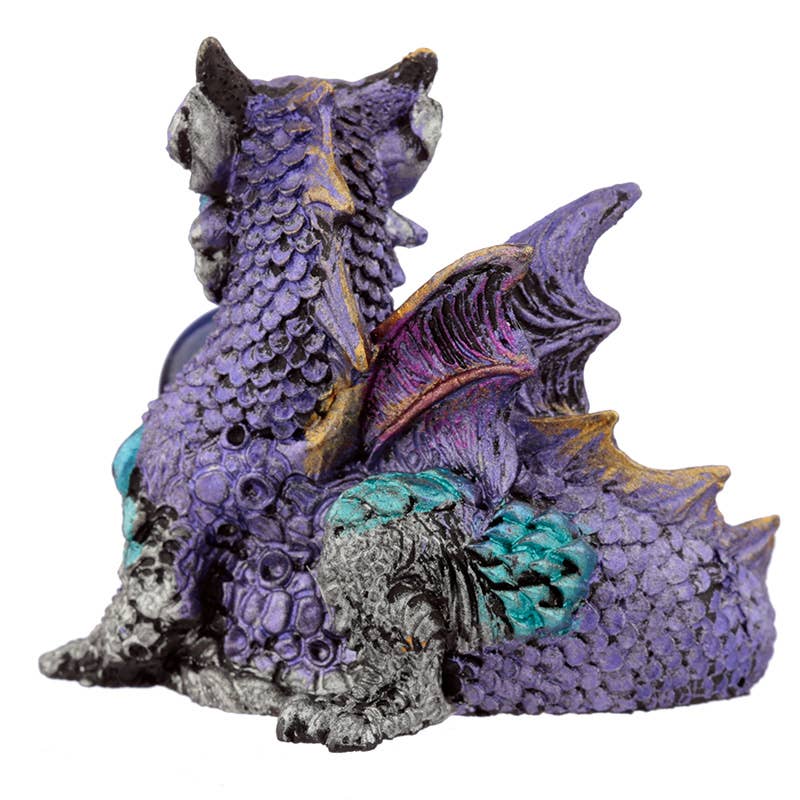 Elementdrake med Klot – Mini Dekoration i Resin