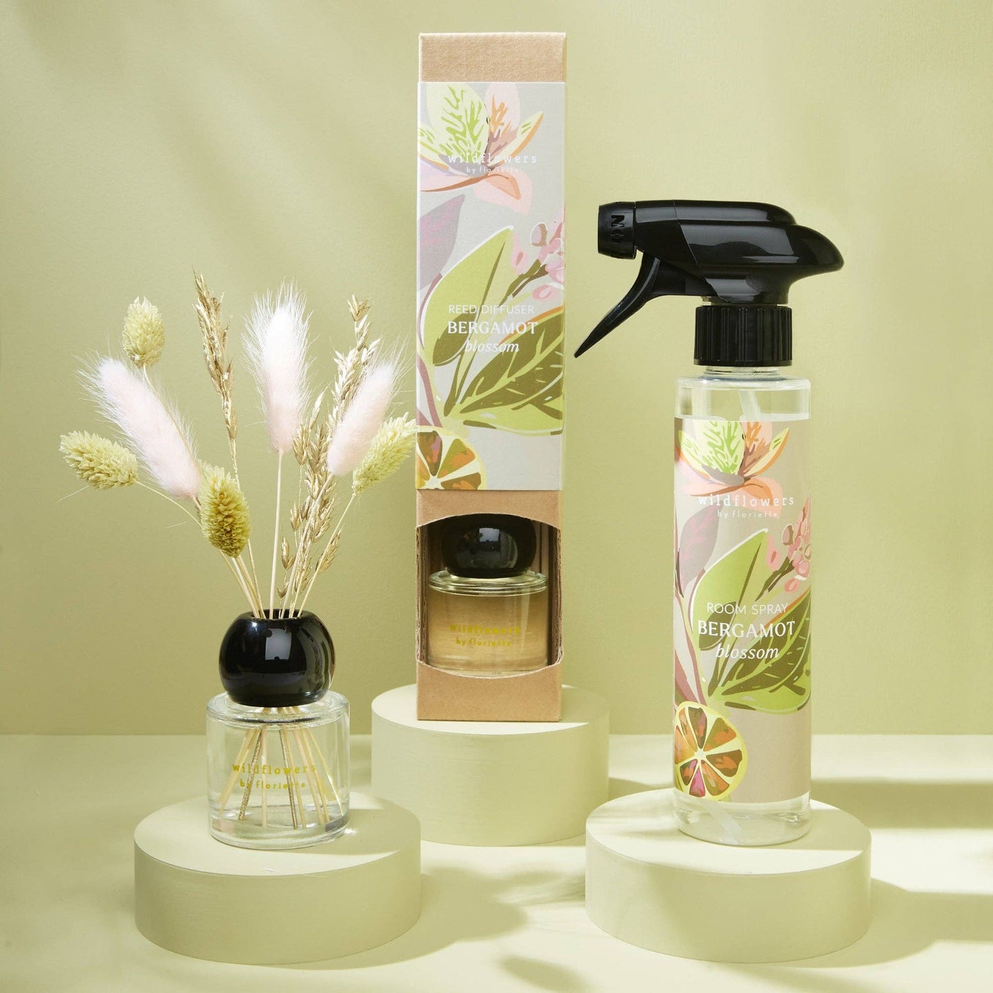 Doftspridare med torkade blommor 50 ml – Bergamottblomma