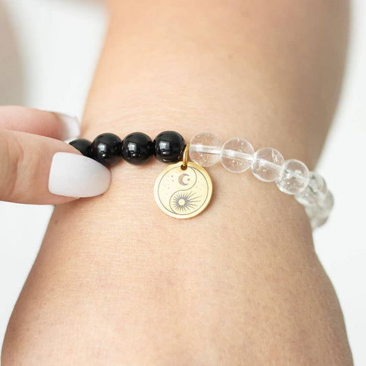 Yin & Yang Kristallarmband – Balans & Harmoni