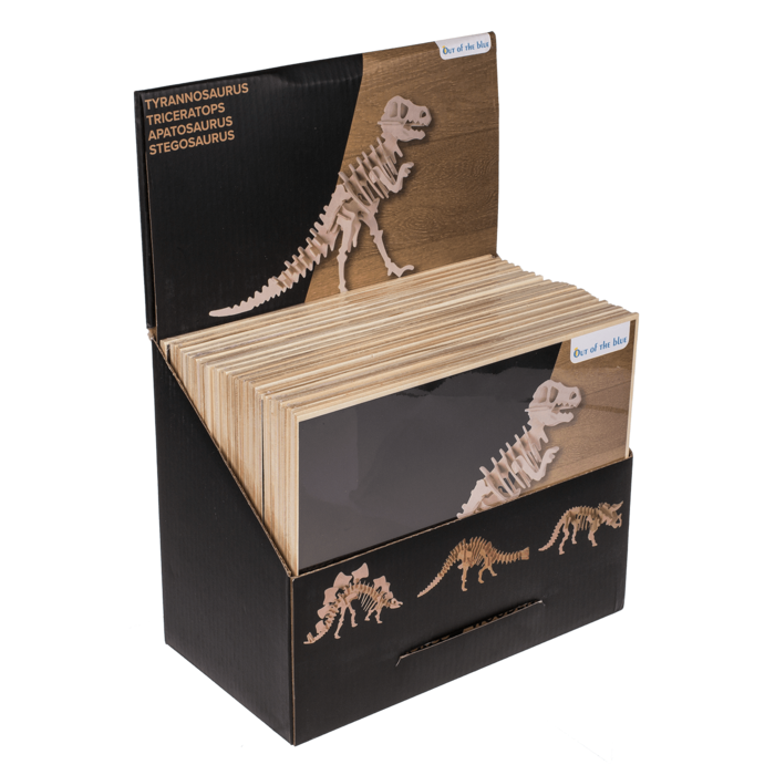 3D Träpussel – Dinosaurieskelett (ca 12 × 30 cm)
