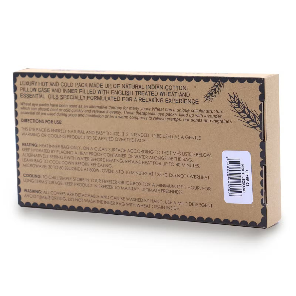 Lavendelögonkudde i presentask med nattleopardmotiv