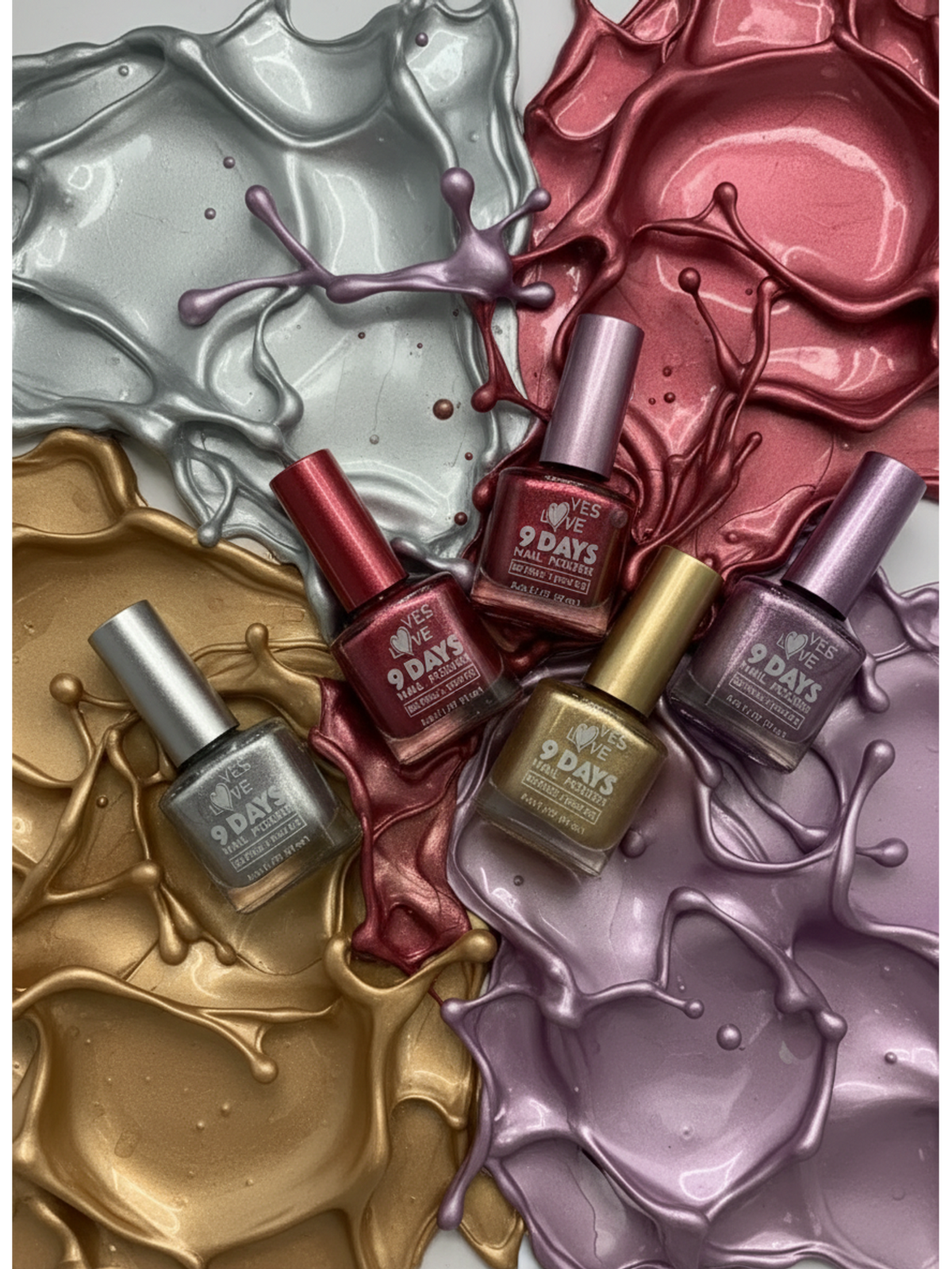 Metallic nagellack – flera färger