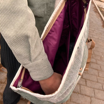Vandringsryggsäck av Hampa - grön￼ – väska