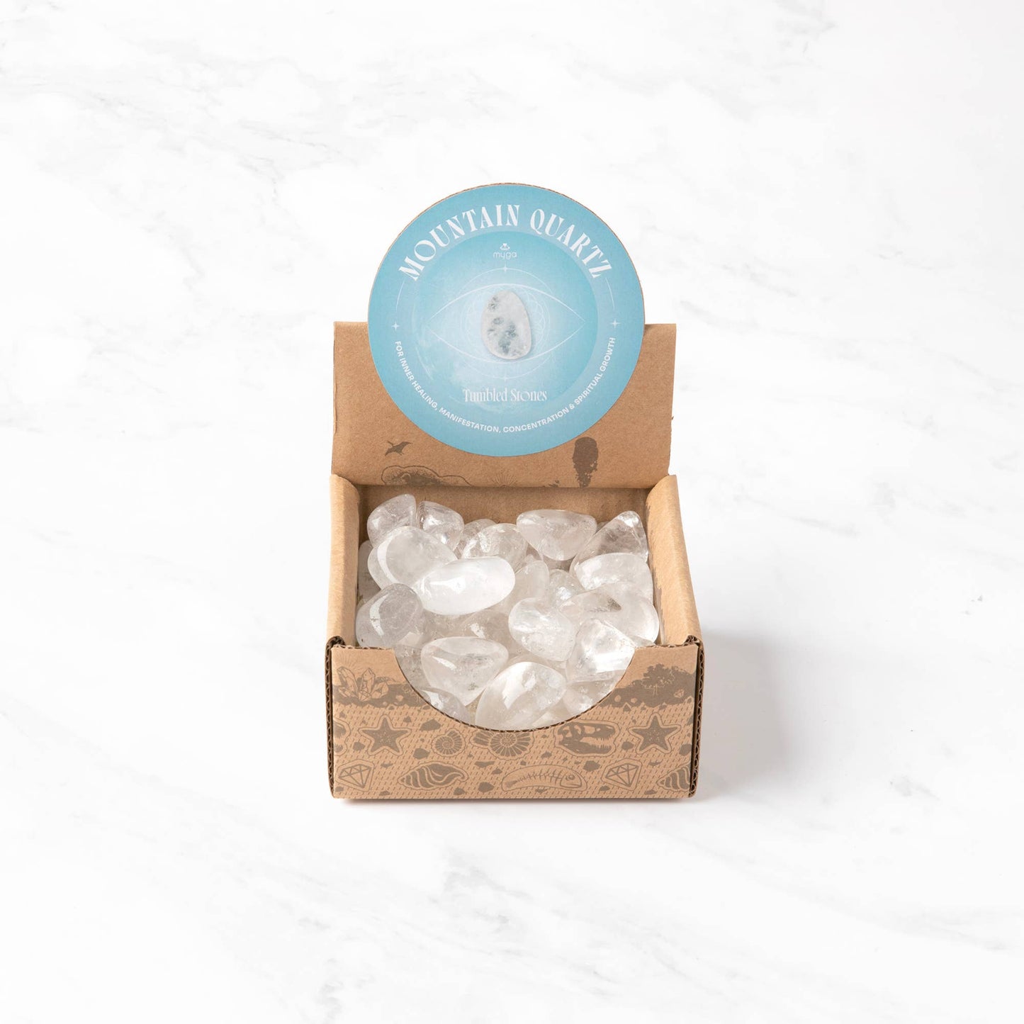 Tumlad Kristall – Ametist / Bergskristall / Rosenkvarts