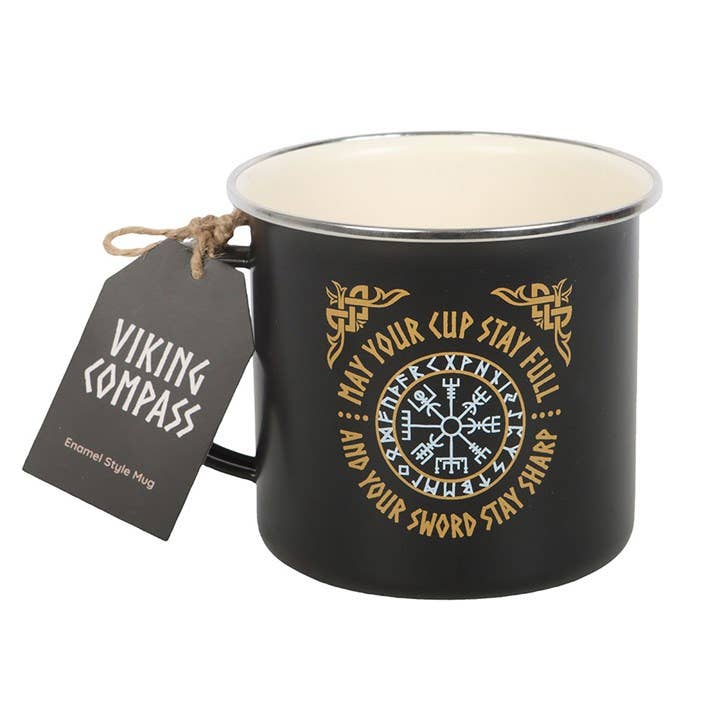 Vegvisir Vikingamugg – Emaljstil