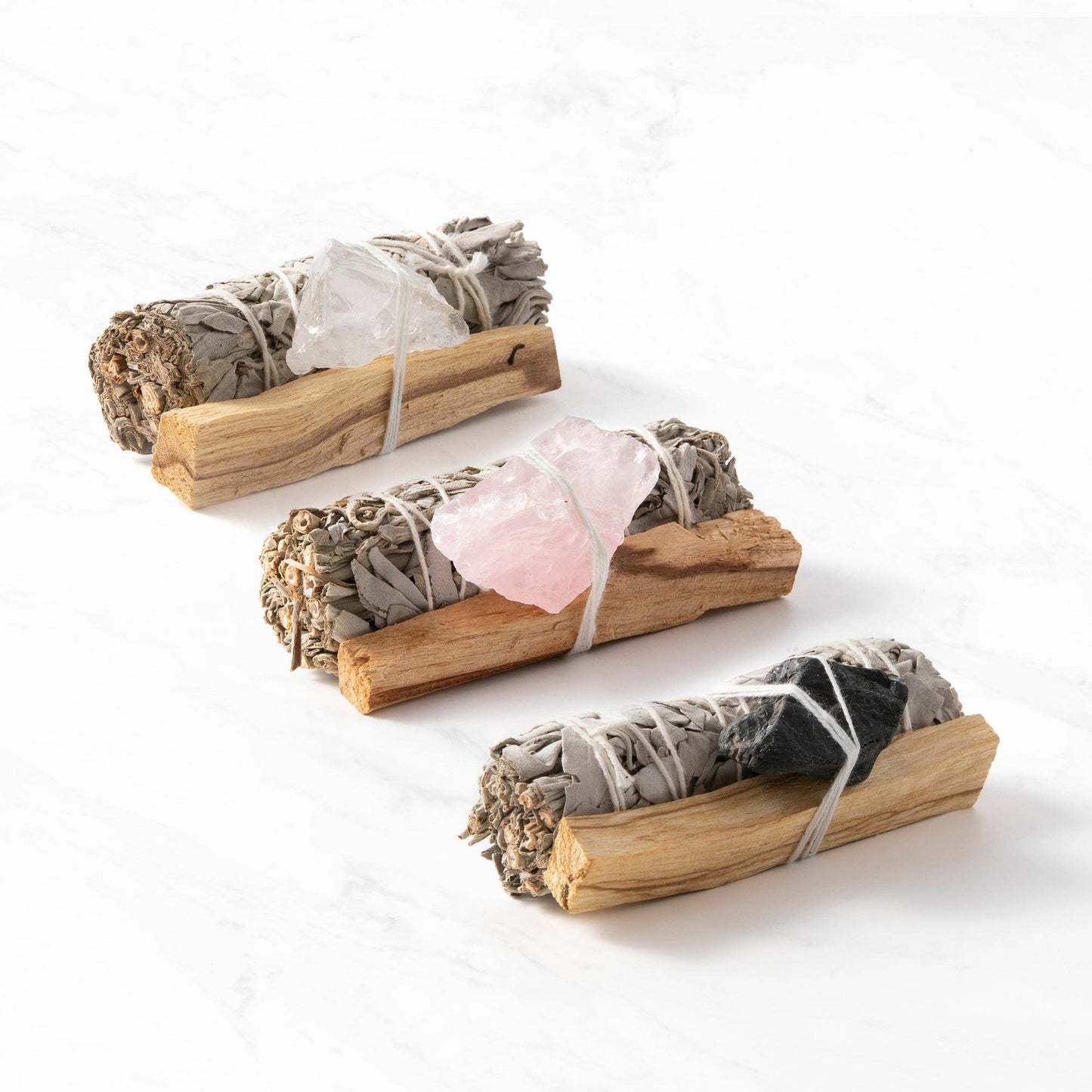 Smudge Ritual Set – Palo Santo, Salvia & Kristall