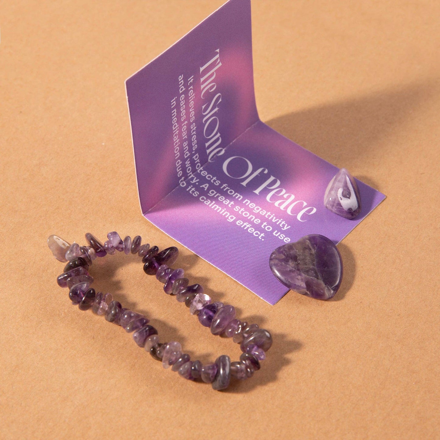 Stone Pouch Collection – Hjärtsten, Armband & Tumlad Kristall