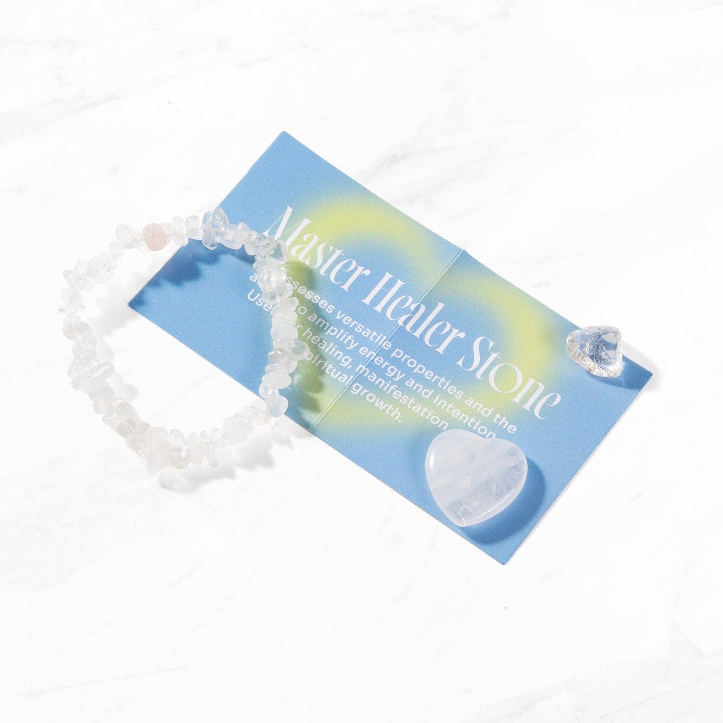 Stone Pouch Collection – Hjärtsten, Armband & Tumlad Kristall