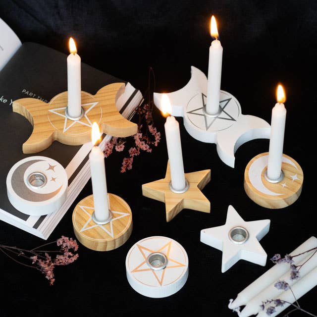 Måne Ljushållare – Ritual & Spellwork