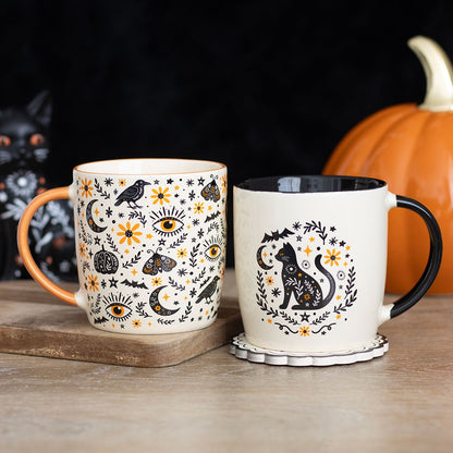 Mugg - Svart katt, 370ml