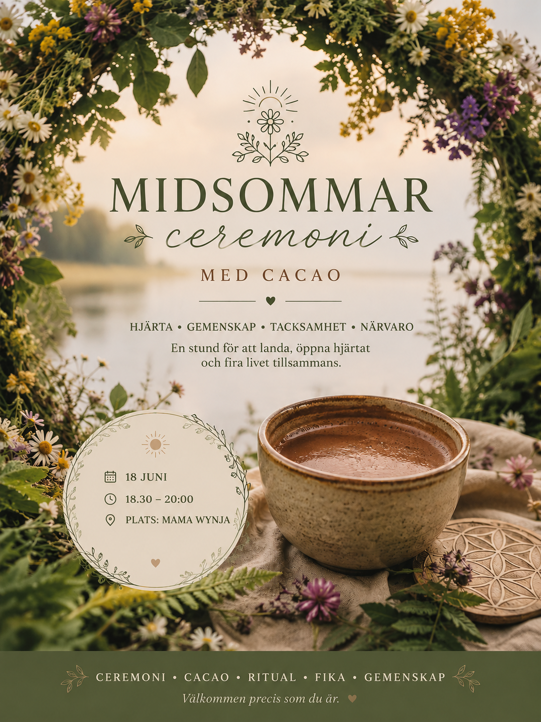 Sommarsolstånd - Cacaoceremoni i midsommartid