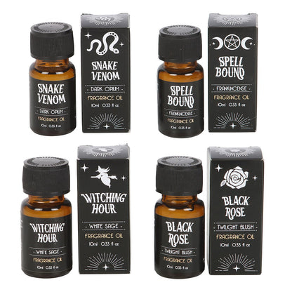 Fyra Midnight Rituals-doftoljor med askar – priset avser 1 flaska