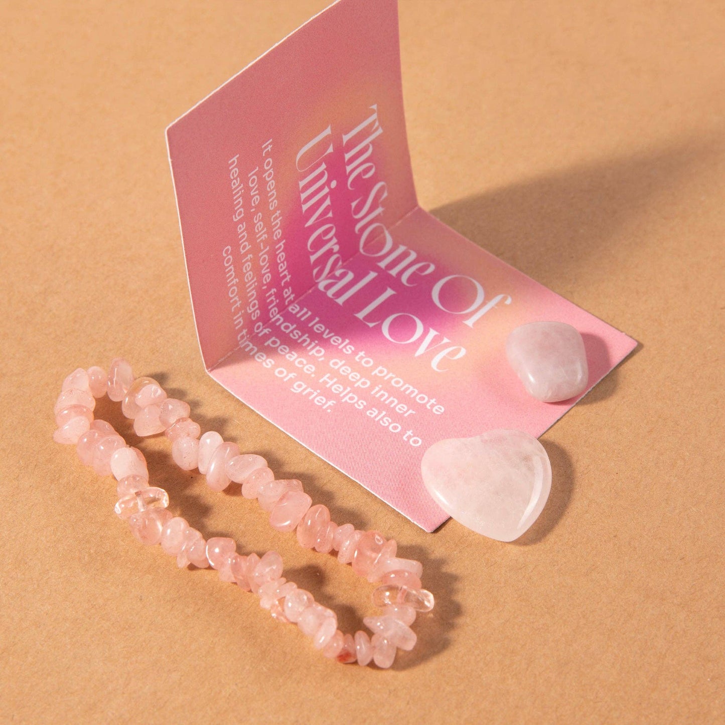 Stone Pouch Collection – Hjärtsten, Armband & Tumlad Kristall