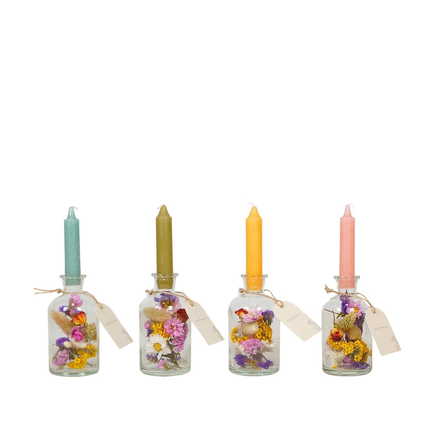 Torkade blommor - Ljushållare