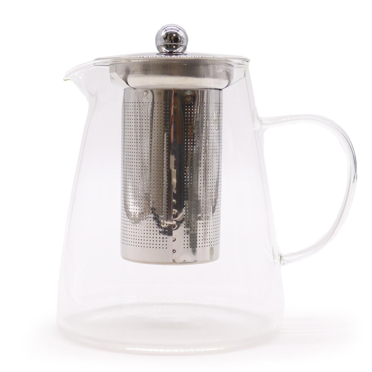 Tekanna i glas med tesil – kolvform, 950 ml