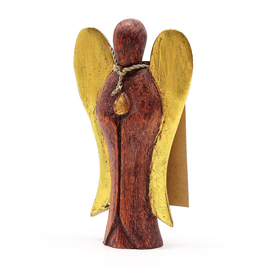 Hati-Hati-ängel i trä – glädje, 15 cm