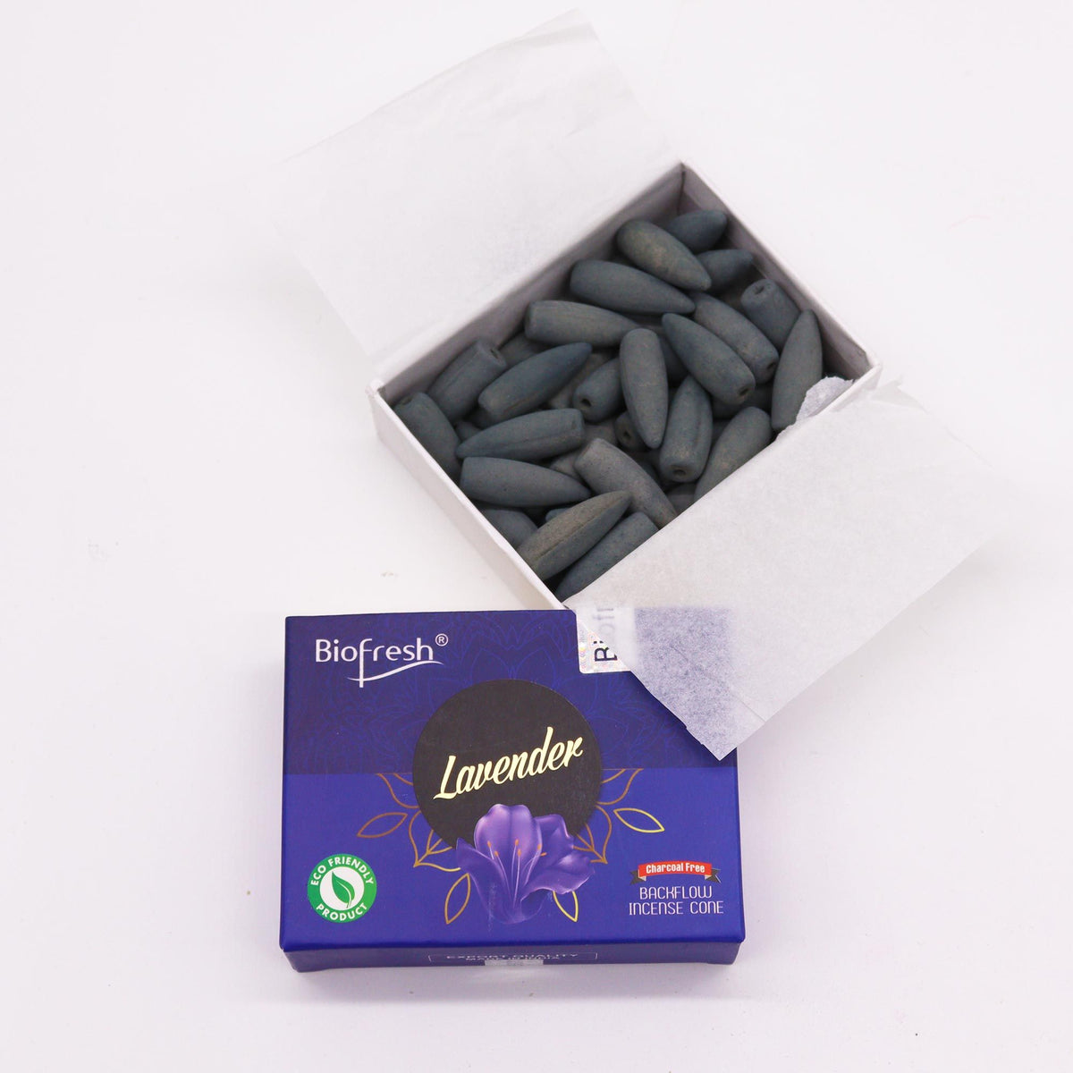 Biofresh backflow-rökelsekoner – Lavendel, 40 st