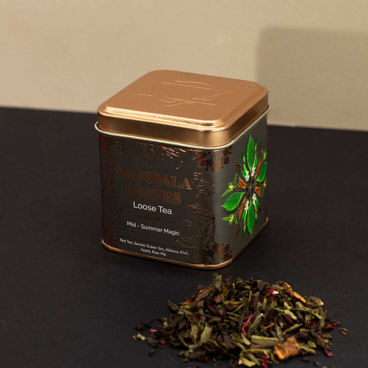 Mid-summer Magic – fruktigt grönt te i burk – 50 g