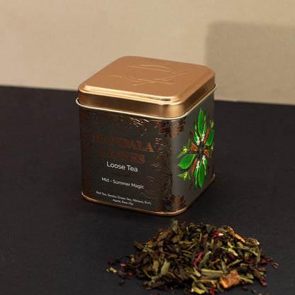 Mid-summer Magic – fruktigt grönt te i burk – 50 g