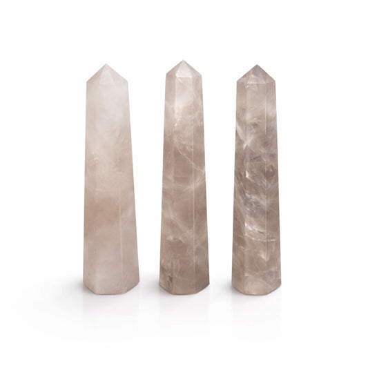 Sexsidig obelisk i rökkvarts – ca 11 cm