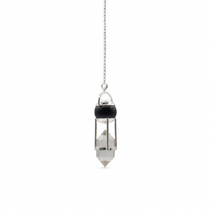 Kristallpendel Shadow Seer – obsidian & bergkristall