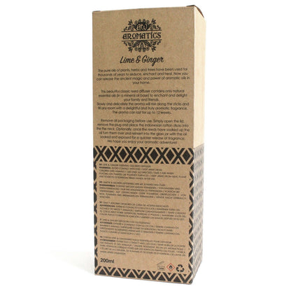 Doftpinnar med eteriska oljor – Lime & ingefära, 200 ml